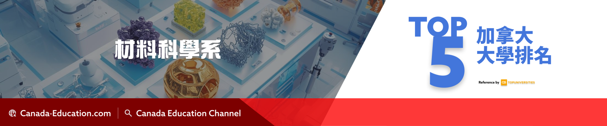 【加國留學】2025年QS世界大學排名 - 材料科學系